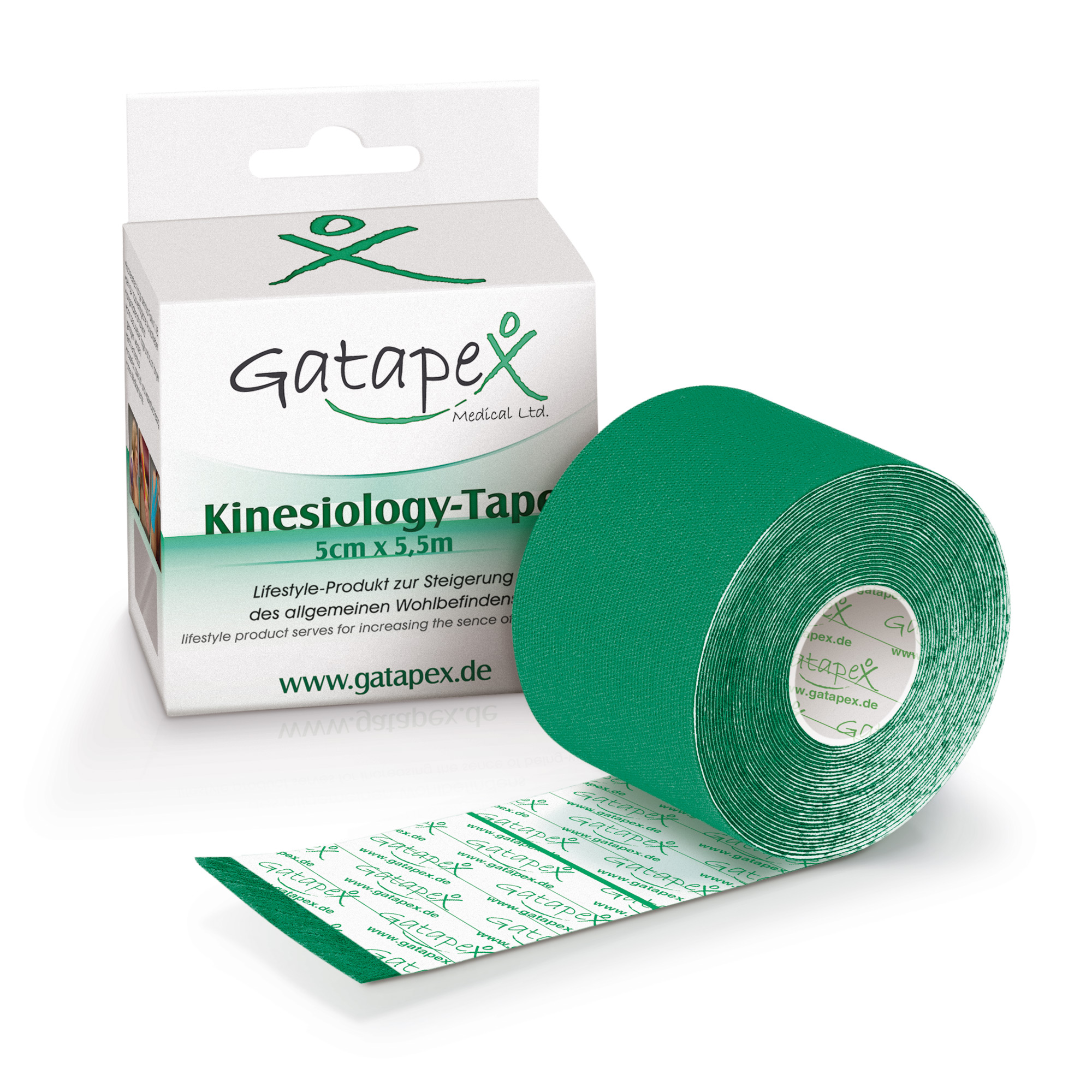 Gatapex Kinesiology Tape 5.5m Green