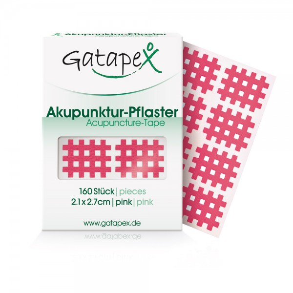 Akupunktur-Pflaster (Größe S) 2,1 x 2,7cm, 160 Stück Pink